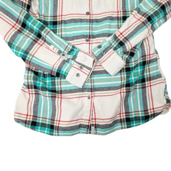 SOLD Woolrich XS Pemberton Plaid Long Sleeve Button Front Flannel Shirt - Picture 9 of 9